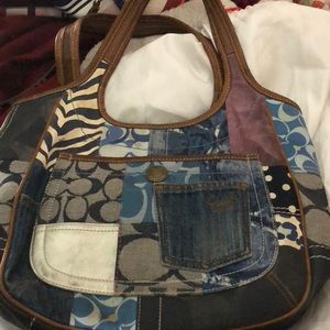 Special Edition Denim patchwork hobo bag.